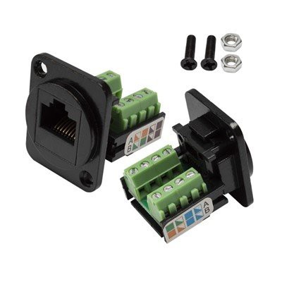 D-Type RJ45 Адаптер терміналу для монтажу на панелі Keystone Jack