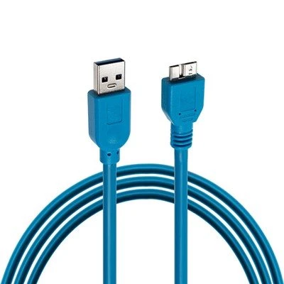 USB 3.0 Тип A «папа» — «мікро-B» кабель синього кольору