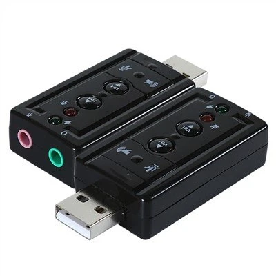 Перехідник звукової карти USB до аудіороз’єму з кнопкою