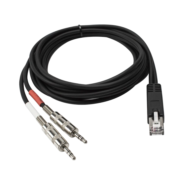 Подвійний 3,5-мм стереоштекерний кабель Rj45